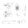 Смеситель для ванны  Qtap Lipno QTNH3023101DG + душевой комплект (QTRUCA145S1GRP+QTHADPVC160G+QT829910842854GRP)