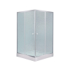 Душова кабіна Lidz Wawel SC90x90.SAT.LOW.FR, скло Frost 4 мм + піддон Mazur LWASC9090SATLOWFR2SET