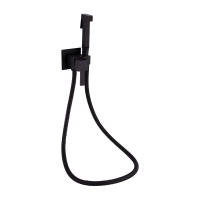 Набор для гігієнічного душу Qtap Inspai-Varius прямокутний Black Matt QT259710842859NB