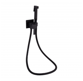 Набор для гігієнічного душу Qtap Inspai-Varius прямокутний Black Matt QT259710842859NB
