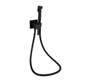 Набор для гігієнічного душу Qtap Inspai-Varius прямокутний Black Matt QT259710842859NB