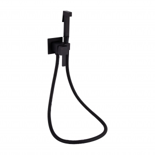 Набор для гігієнічного душу Qtap Inspai-Varius прямокутний Black Matt QT259710842859NB