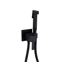 Набор для гігієнічного душу Qtap Inspai-Varius прямокутний Black Matt QT259710842859NB