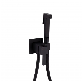 Набор для гігієнічного душу Qtap Inspai-Varius прямокутний Black Matt QT259710842859NB