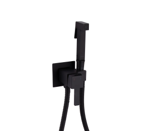 Набор для гігієнічного душу Qtap Inspai-Varius прямокутний Black Matt QT259710842859NB