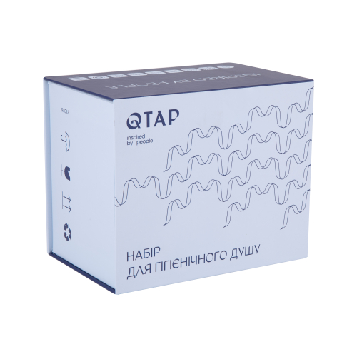Набор для гігієнічного душу Qtap Inspai-Varius прямокутний Black Matt QT259710842859NB