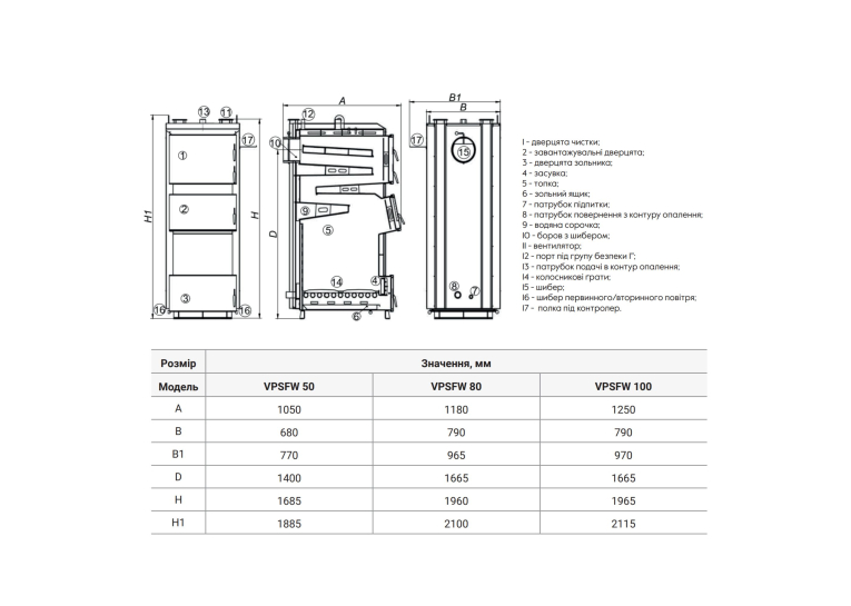 Котел твердопаливний сталевий Thermo Alliance Vulcan Plus V 4.0 VPSFW 80 VPSFW80V40