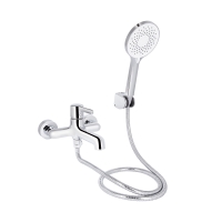 Смеситель для ванны Qtap Cardinal (с душевым гарнитуром) Chrome QTCAR259CRM45656