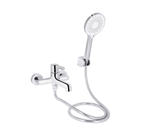 Змішувач для ванни Qtap Cardinal (з душовим гарнітуром) Chrome QTCAR259CRM45656