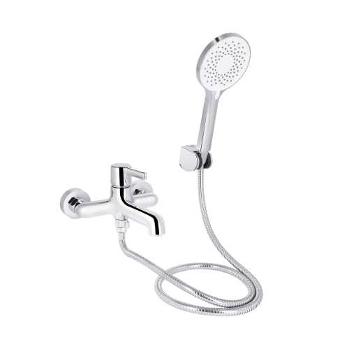 Змішувач для ванни Qtap Cardinal (з душовим гарнітуром) Chrome QTCAR259CRM45656