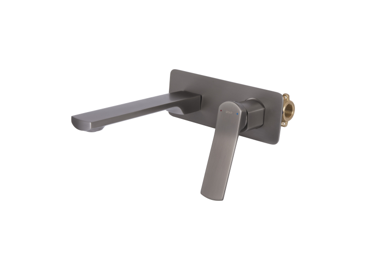 Змішувач для раковини Qtap Slavonice  Gunmetal Black PVD прихованого монтажу QTSLA273GMB45920