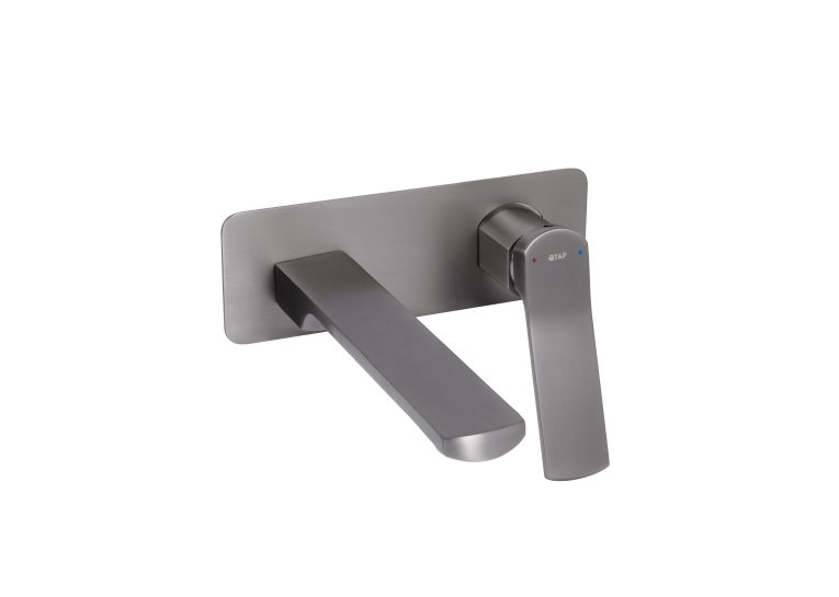Змішувач для раковини Qtap Slavonice  Gunmetal Black PVD прихованого монтажу QTSLA273GMB45920