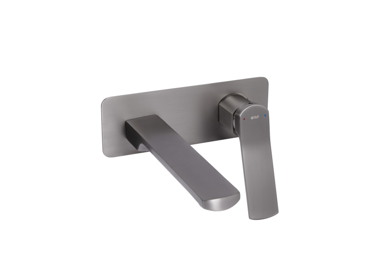 Змішувач для раковини Qtap Slavonice  Gunmetal Black PVD прихованого монтажу QTSLA273GMB45920
