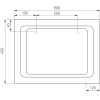 Зеркало VOLLE  прямоугольное 60x80см со светодиодной подсветкой 16-60-580