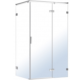 Прямокутна душова кабіна без піддону 120*80 см розсувні двері Volle Nemo 10-22-171Rglass права
