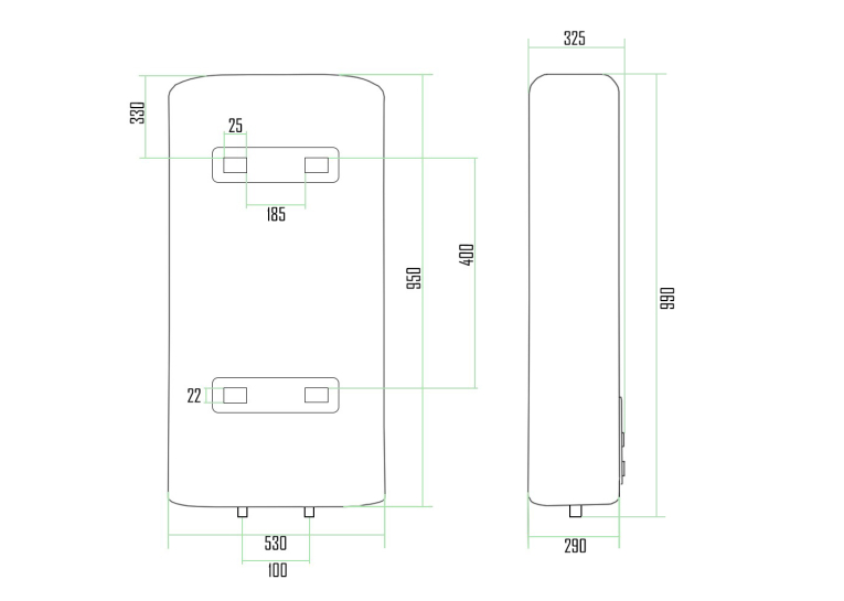  Водонагрівач Thermo Alliance 80 л, сухий ТЕН 2 кВт (0,8+1,2) (DT80V20GPDD2)