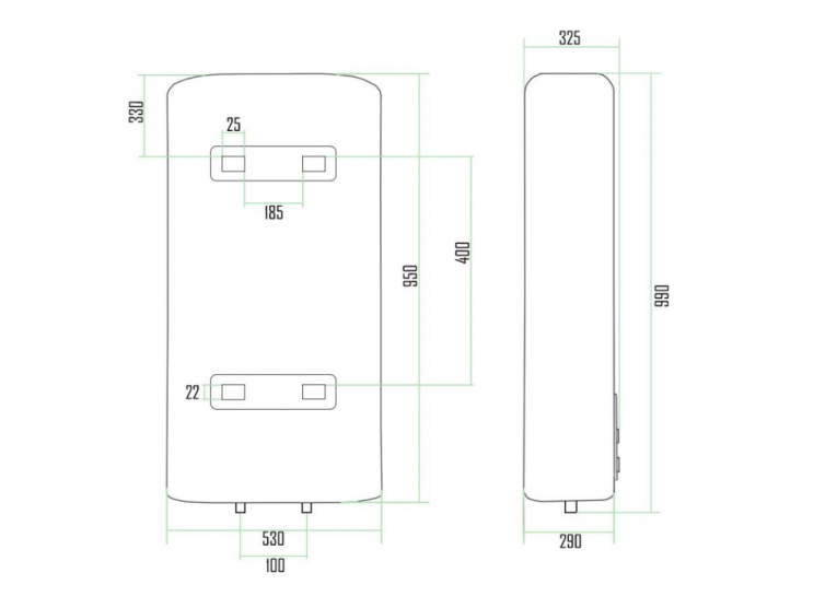 Водонагрівач Thermo Alliance 80 л, сухий ТЕН 2 кВт (0,8+1,2) (DT80V20GPDD2)
