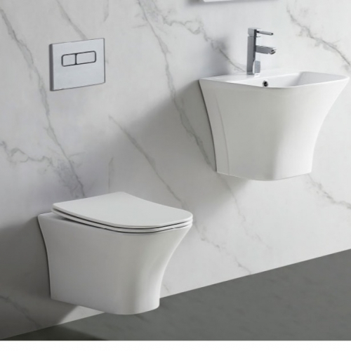 Комплект: Инсталляционная система Grohe Rapid SL 38772001 + Подвесной унитаз Rosa Toch белый с сидением дюропласт soft-close, R-2615E