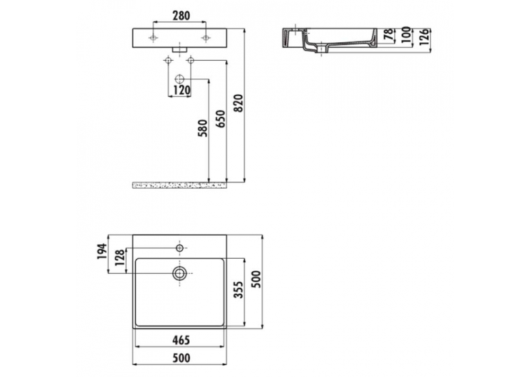  Раковина накладна CREAVIT NEXT 50x50см NX255-00CB00E-0000