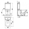  Унітаз-компакт CREAVIT ANTIK AN360-11CB00E-0000 + бачок унітазу YD.SET.032.01 + сидіння дюропласт KC0303.01.0000E