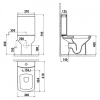  Унітаз-компакт CREAVIT LARA LR310-11CB00E-0000 + бачок унітазу YD.SET.032.05 + сидіння дюропласт KC1603.01.0000E