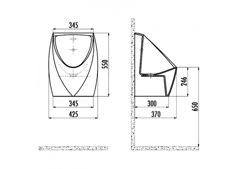Писсуар сенсорный CREAVIT TP645-00CB00E-0000