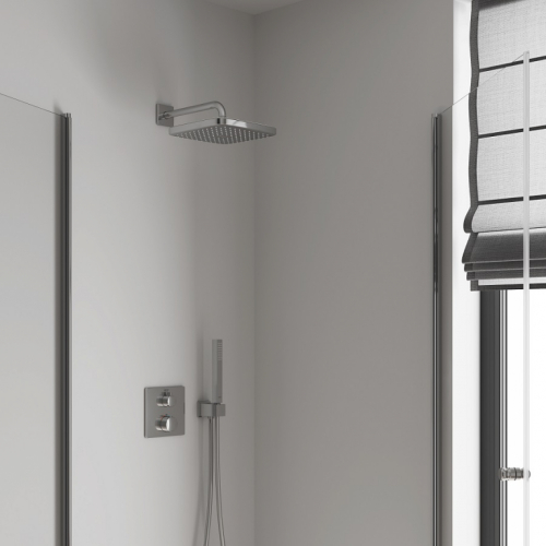 Верхний душ с душевым кронштейном Grohe Tempesta 250 Cube 26687000