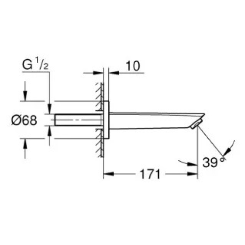 Излив для ванны Grohe Eurosmart New 13448003 хром