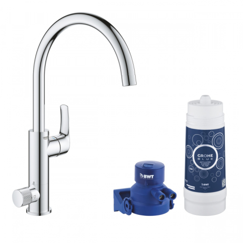 Змішувач кухонний із фільтром Grohe Blue Pure Eurosmart bundle 123757KE