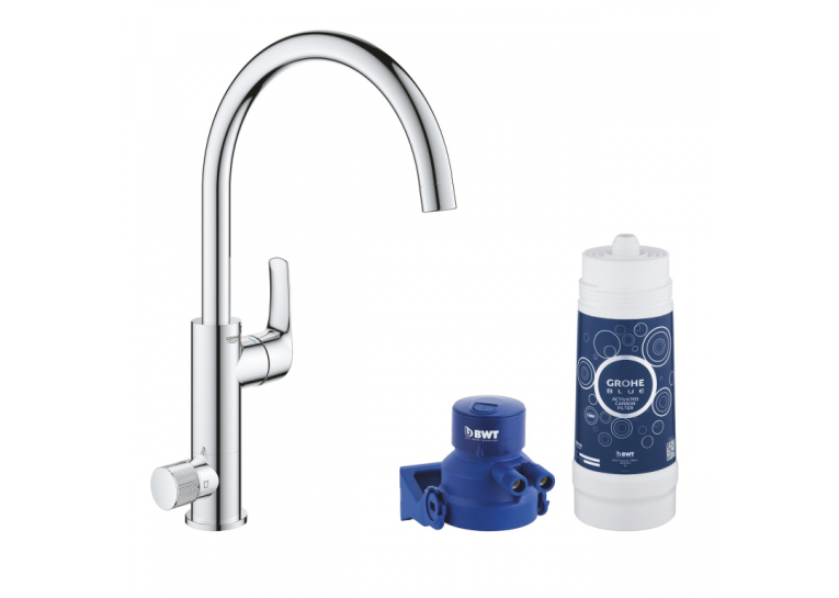 Змішувач кухонний із фільтром Grohe Blue Pure Eurosmart bundle 123757KE