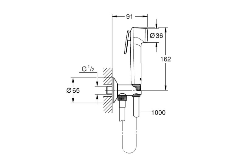Комплект гігієнічного душу 2 в 1 Grohe BauEdge UA28343001