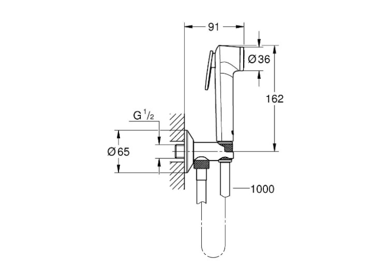 Комплект гігієнічного душу Grohe BauLoop UA2904200B