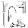 Комплект змішувачів для ванної кімнати Grohe BauEdge UA123218K0