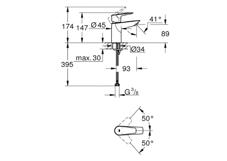 Комплект змішувачів для душу 3 в 1 Grohe BauEdge UA123208S0
