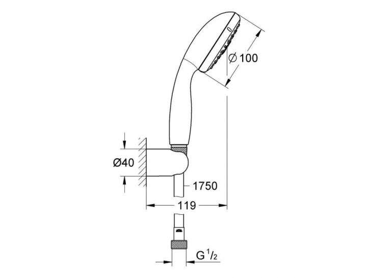 Комплект прихованого монтажу з термостатом Grohe Grohtherm UA26415SC1