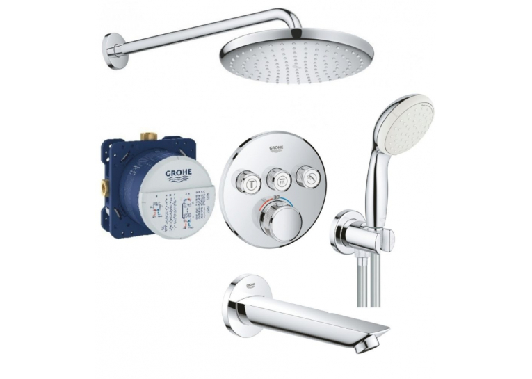 Комплект прихованого монтажу з термостатом Grohe Grohtherm SmartControl UA26416SC2