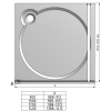 Душевая перегородка Roth ECWALK 1200/2050 BK/ČS, 585-1200000-05-02
