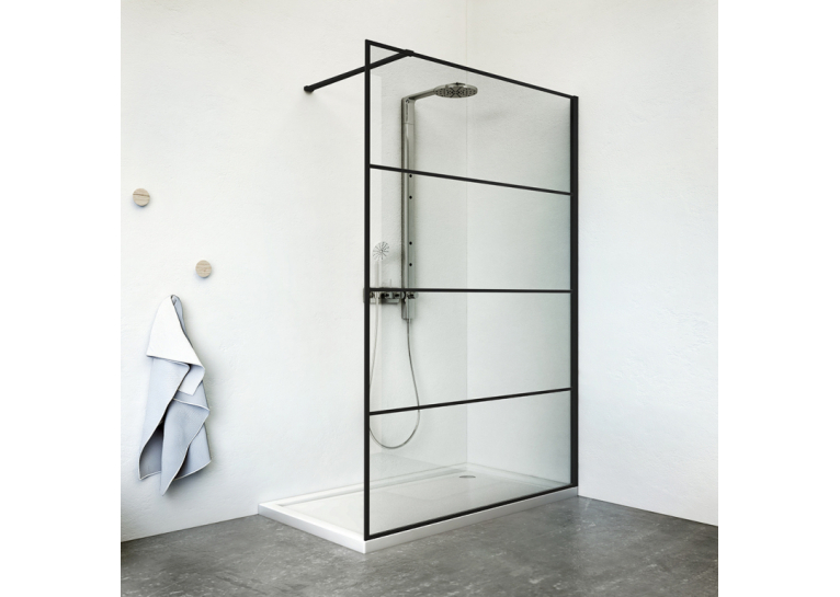  Душова перегородка Roth Philly Loft Horizon 900/2000 Black/Tran, PLH 09020 NPE