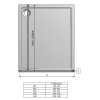  Душова перегородка Roth Philly Loft Horizon 900/2000 Black/Tran, PLH 09020 NPE