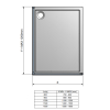  Душова перегородка Roth Philly Loft Sky 1200/2000 Black/Tran, PLS 12020 NP3