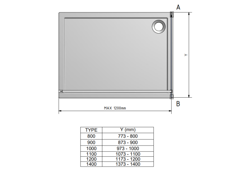  Душова перегородка Roth Calida Walk In 1400/2000 Gloss/Tran, CI TWF 14020 VPF