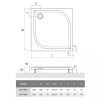  Душовий піддон Roth ALOHA-M ctverec sprch.van. 800x800x30, 8000155