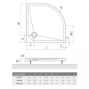  Душовий піддон Roth Marmo Neo Round 900x900 R:550 White, MAN RO 090090 2E