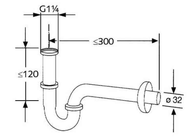 Сифон для умивальника Kludi Ideal (1026505-00)