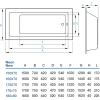 Ванна акрилова  прямокутна  Koller Pool NEON NEW 170x75