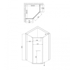  Душова кабіна Lidz Dozorca SC90x90.CRM.LOW.TR, скло прозоре 6 мм без піддону LDSC9090CRMLOWTR2