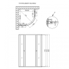  Душова кабіна Lidz Wieza SC80x80.SAT.LOW.L, скло Linie 4 мм без піддону LWISC8080SATLOWL2