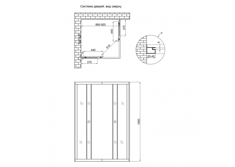 Душова кабіна Lidz Wawel SC90x90.SAT.LOW.FR, скло Frost 4 мм без піддону LWASC9090SATLOWFR2