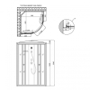  Душовий бокс Lidz Tani SB80x80.SAT.LOW.FR, скло Frost 4 мм без піддону LTSB8080SATLOWFR2