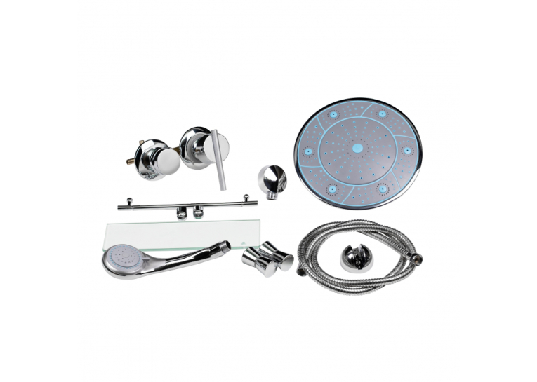  Душовий бокс Lidz Tani SB80x80.SAT.LOW.FR, скло Frost 4 мм без піддону LTSB8080SATLOWFR2